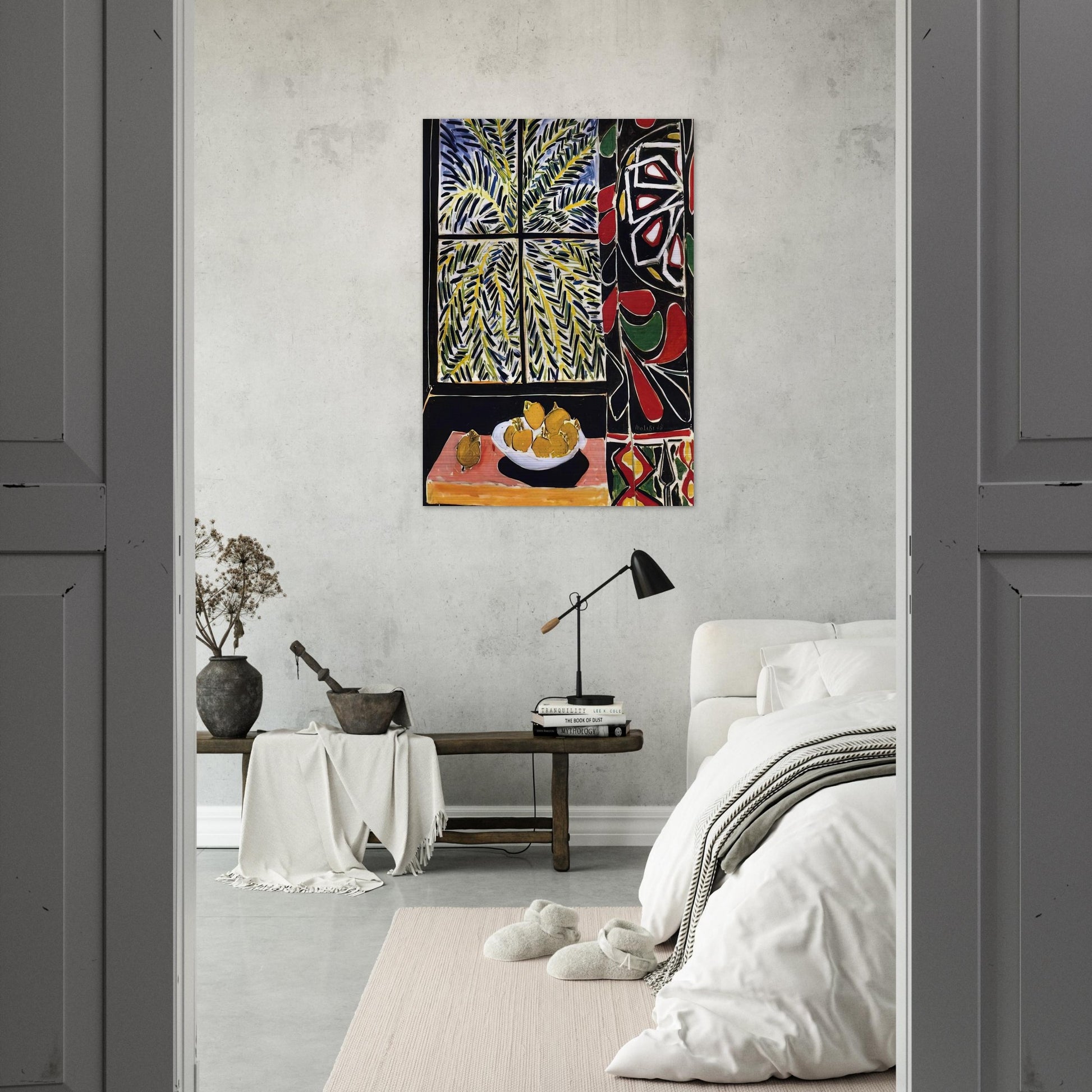 INTERIOR WITH EGYPTIAN CURTAIN 1948 - Henri Matisse Brushed Aluminum Print - 70x100 cm / 28x40 inches | Henri Matisse Aluminum Print | Henri Matisse Prints
