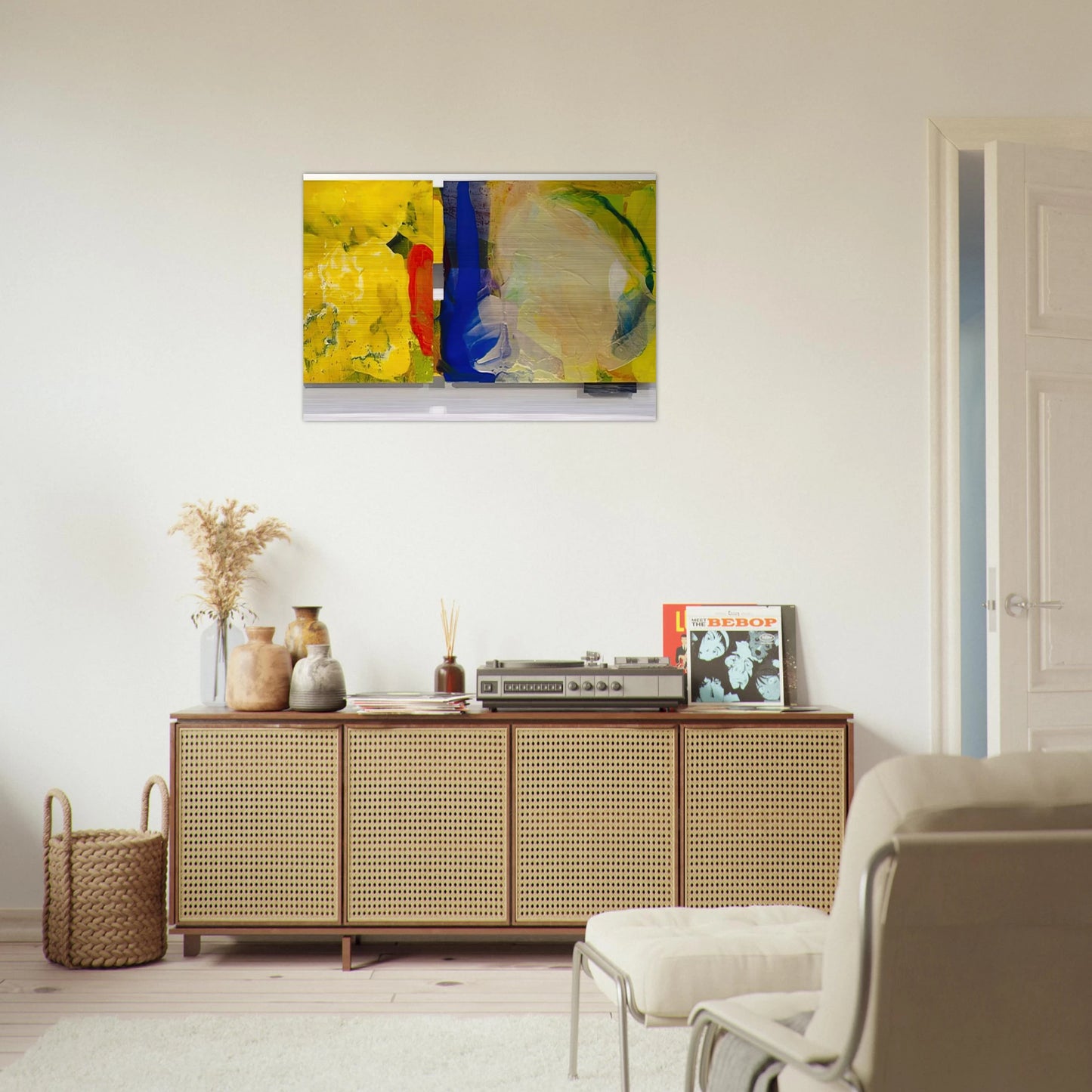 Fog Light - Sam Gilliam Brushed Aluminum Print - 70x100 cm / 28x40 inches | Sam Gilliam Aluminum Print | Sam Gilliam Prints