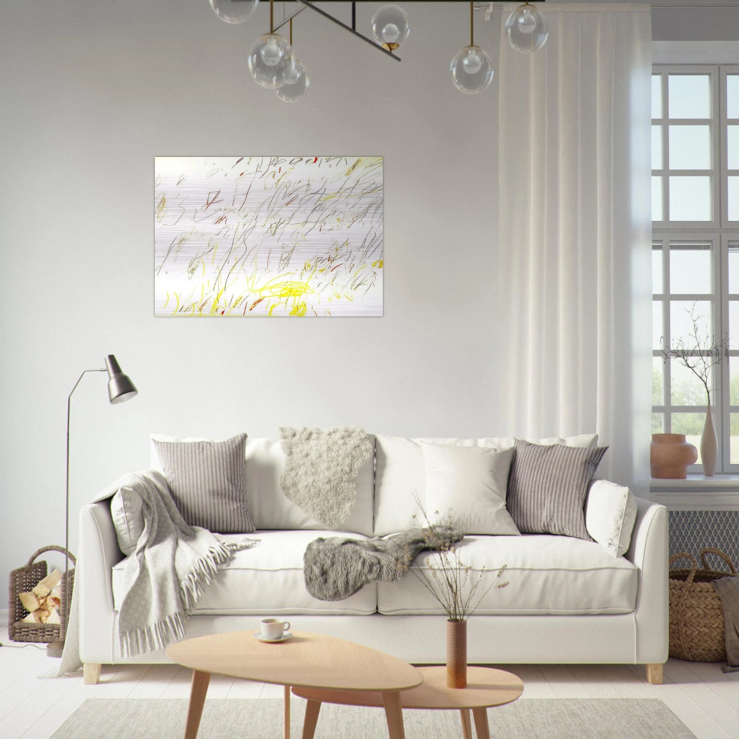 Blue Room - Cy Twombly Brushed Aluminum Print - 70x100 cm / 28x40 inches | Cy Twombly Aluminum Print | Cy Twombly Prints