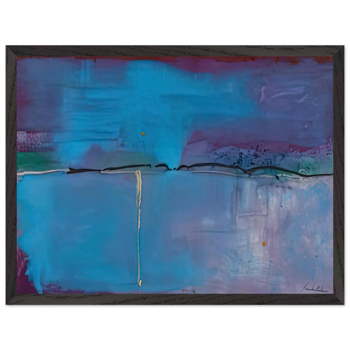 Helen Frankenthaler - Zone Blue, 1994- Wall Art - 28x40 inches / 70x70 cm - Canvas (Imperial)-canvas - -