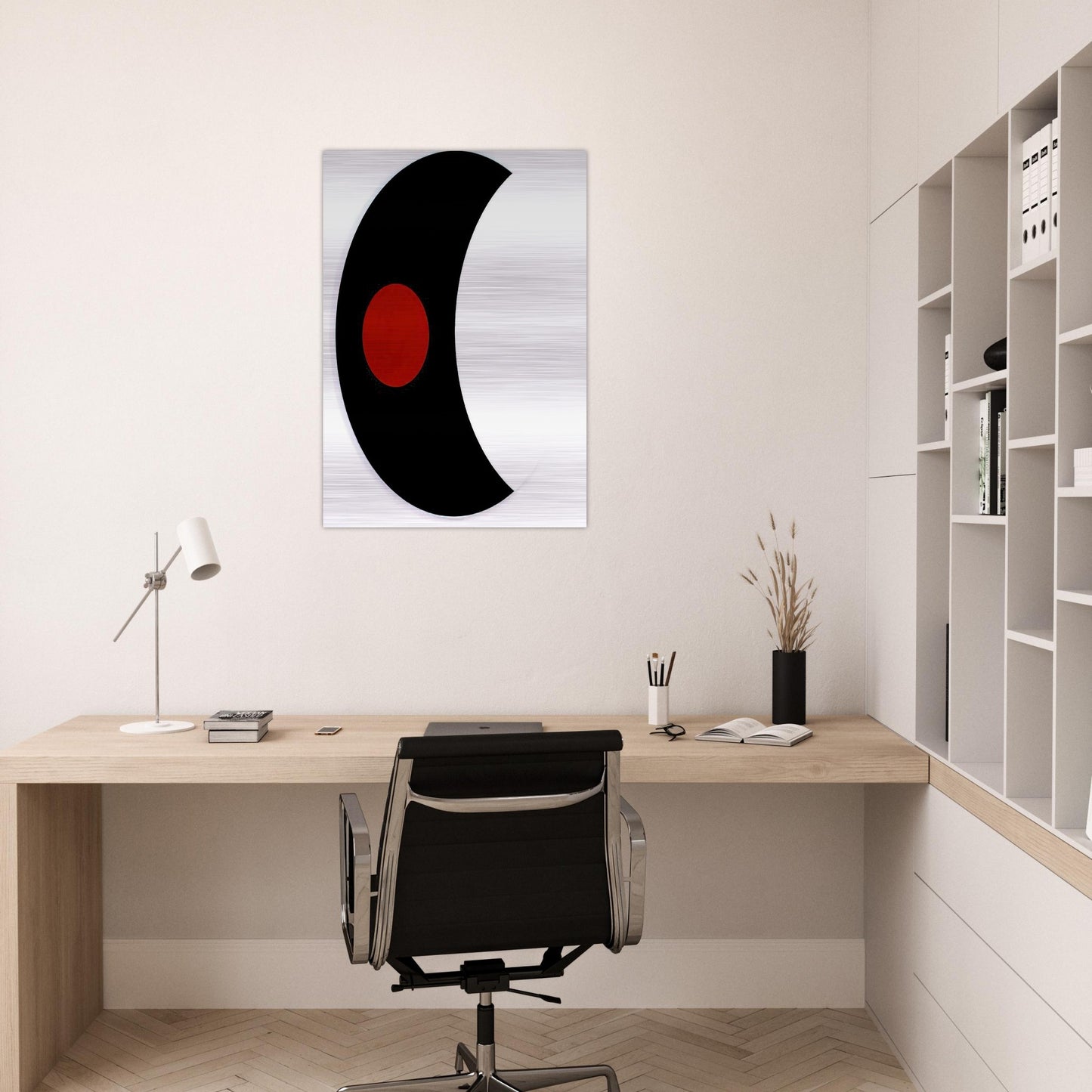 Omicron V - 1961 - Alexander Liberman Brushed Aluminum Print - 70x100 cm / 28x40 inches | Alexander Liberman Aluminum Print | Alexander Liberman Prints