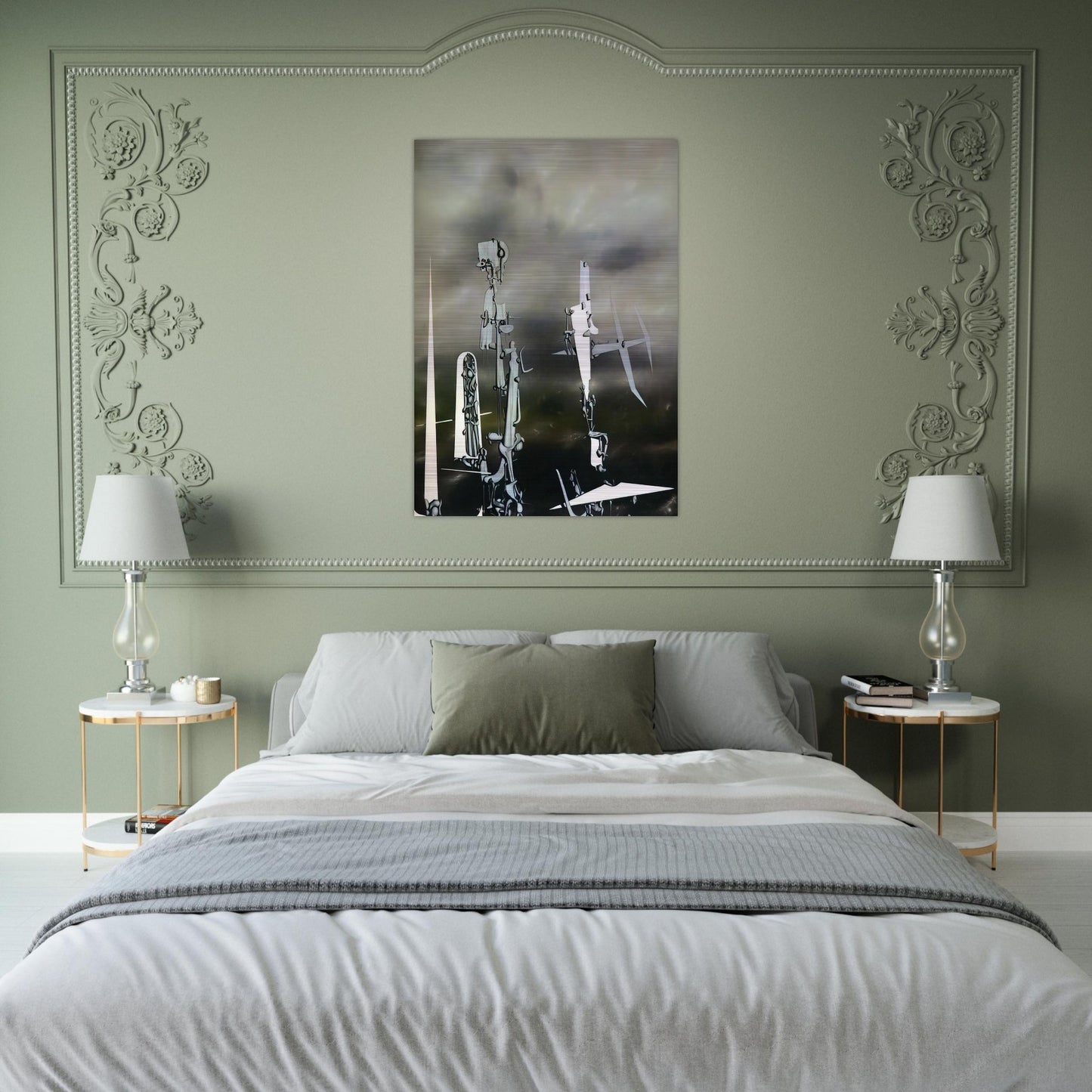 Phantoms - Yves Tanguy Brushed Aluminum Print - 70x100 cm / 28x40 inches | Yves Tanguy Aluminum Print | Yves Tanguy Prints