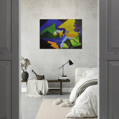 COSTRUZIONE SPAZIALE PAESAGGIO 1919 - Enrico Prampolini Brushed Aluminum Print - 70x100 cm / 28x40 inches | Enrico Prampolini Aluminum Print | Enrico Prampolini Prints