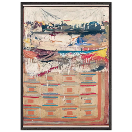 BED - Robert Rauschenberg 70x100 cm / 28x40 inches Framed Art Print – Black Wooden Frame