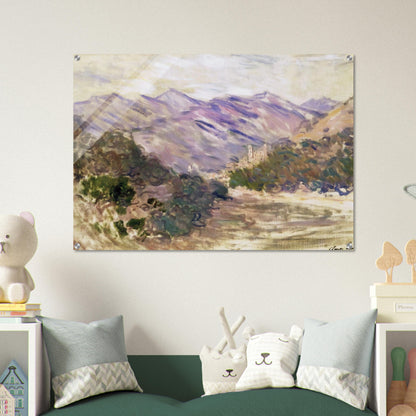 The Valley of the Nervia with Dolceacqua - claude monet Acrylic Print - 70x100 cm / 28x40″ inches | claude monet Wall Art | claude monet Prints