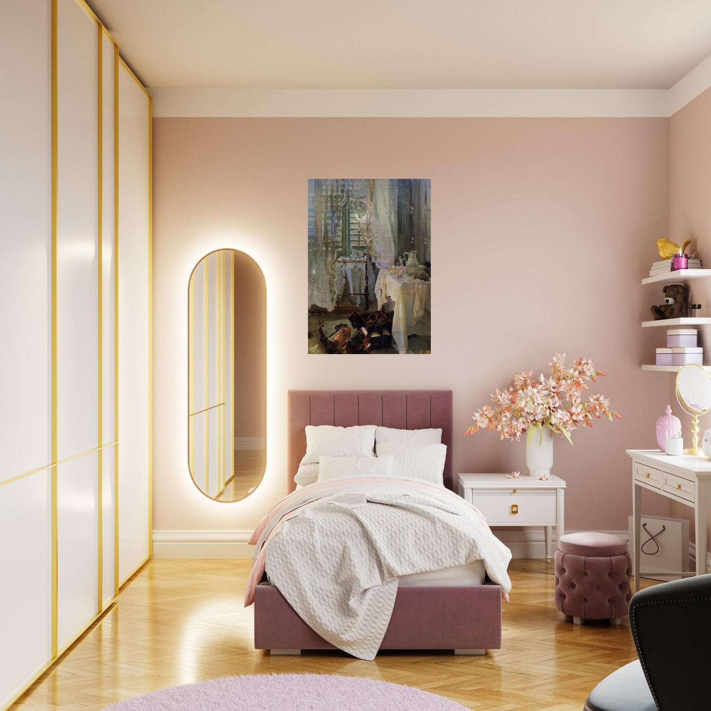 A Hotel Room - John Singer Sargent Brushed Aluminum Print - 70x100 cm / 28x40 inches | John Singer Sargent Aluminum Print | John Singer Sargent Prints