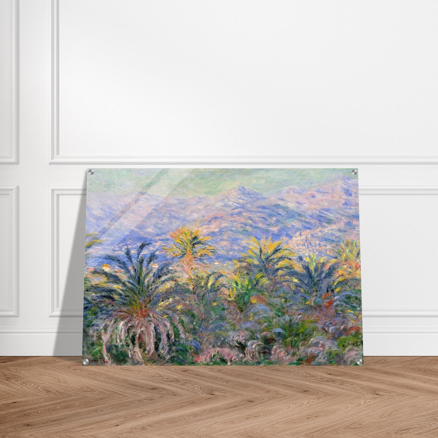 Palm Trees at Bordighera - claude monet Acrylic Print - 70x100 cm / 28x40″ inches