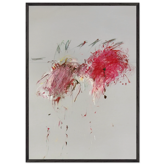 Nine Discourses on Commodus  Part VII - Cy Twombly 70x100 cm / 28x40 inches Framed Art Print – Black Wooden Frame