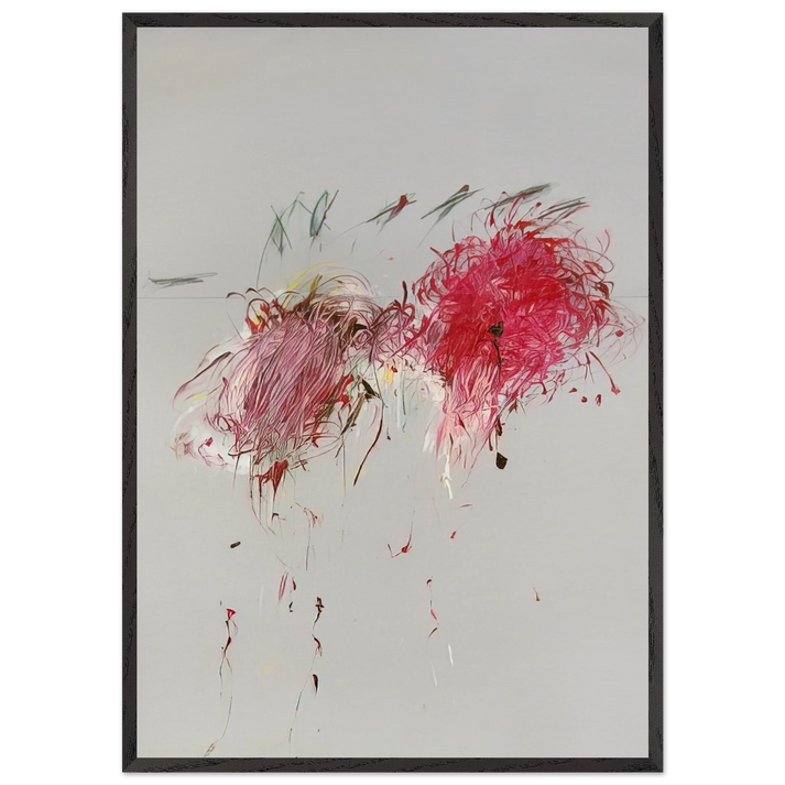 Nine Discourses on Commodus  Part VII - Cy Twombly 70x100 cm / 28x40 inches Framed Art Print – Black Wooden Frame