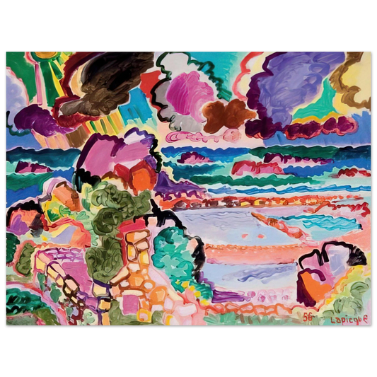 Charles Lapicque - L'orage sur BrÃƒÂ©hÃƒÂ¢t - 1956  75x100 cm / 30x40inches Fine Art Poster