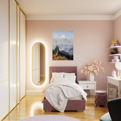 Mount McKinley in Mist - Romanticism - Sydney Laurence Brushed Aluminum Print - 70x100 cm / 28x40 inches | Sydney Laurence Aluminum Print | Sydney Laurence Prints