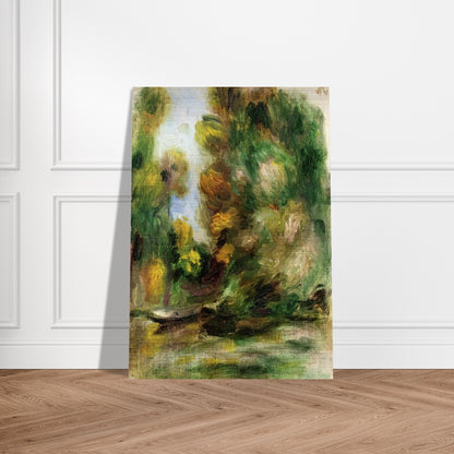 Banks of the River - Pierre-Auguste Renoir Brushed Aluminum Print - 70x100 cm / 28x40 inches | Pierre-Auguste Renoir Aluminum Print | Pierre-Auguste Renoir Prints