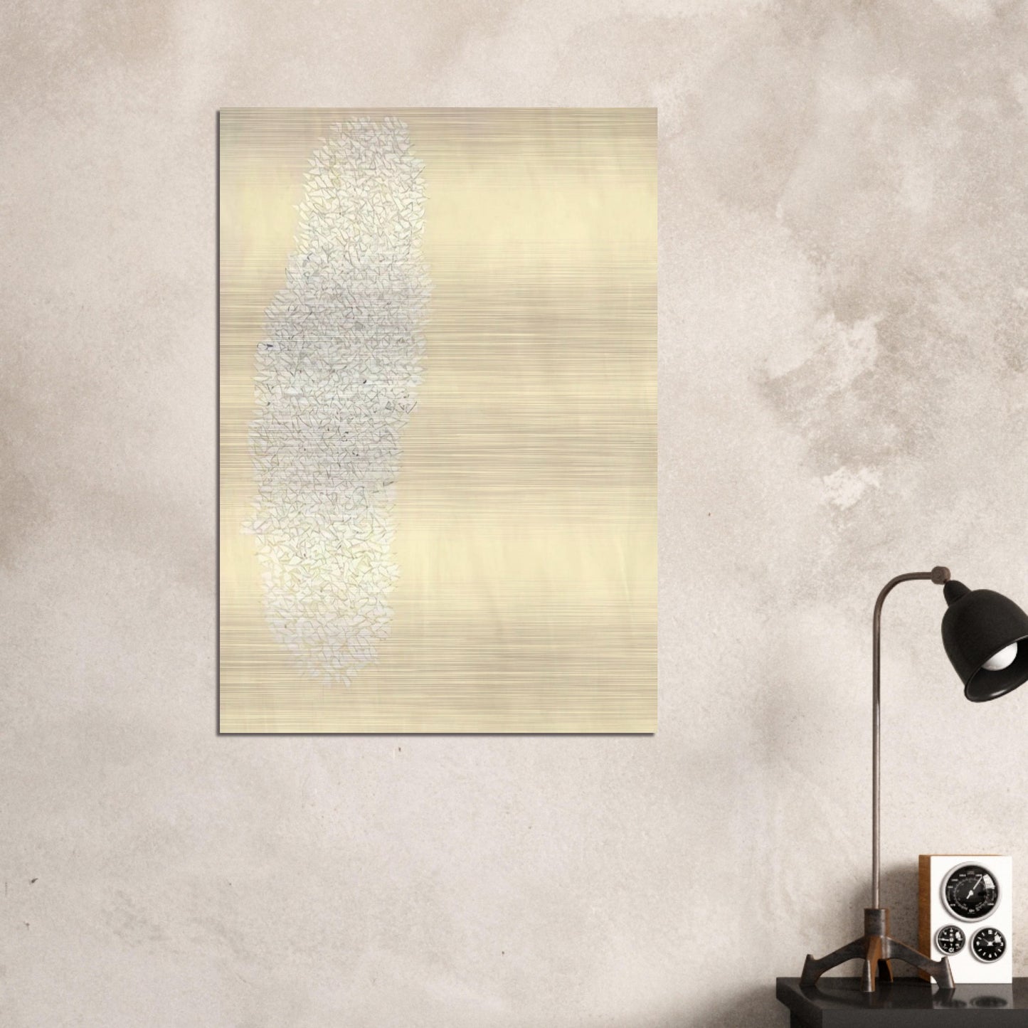 Light Gray - Tan - 1978 - Robert Goodnough Brushed Aluminum Print - 70x100 cm / 28x40 inches | Robert Goodnough Aluminum Print | Robert Goodnough Prints