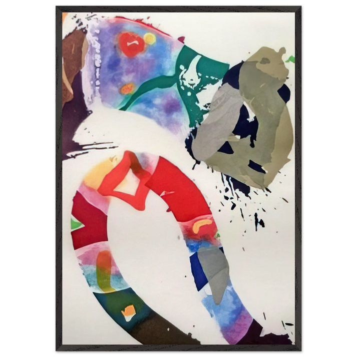 Untitled  SFE 092  - Sam Francis 70x100 cm / 28x40 inches Framed Art Print – Black Wooden Frame
