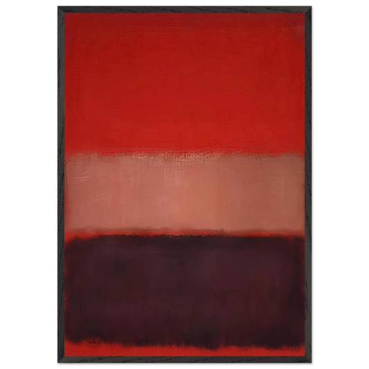 No 46 Black Ochre Red Over Red - 1957 - Mark Rothko 70x100 cm / 28x40 inches Framed Art Print – Black Wooden Frame
