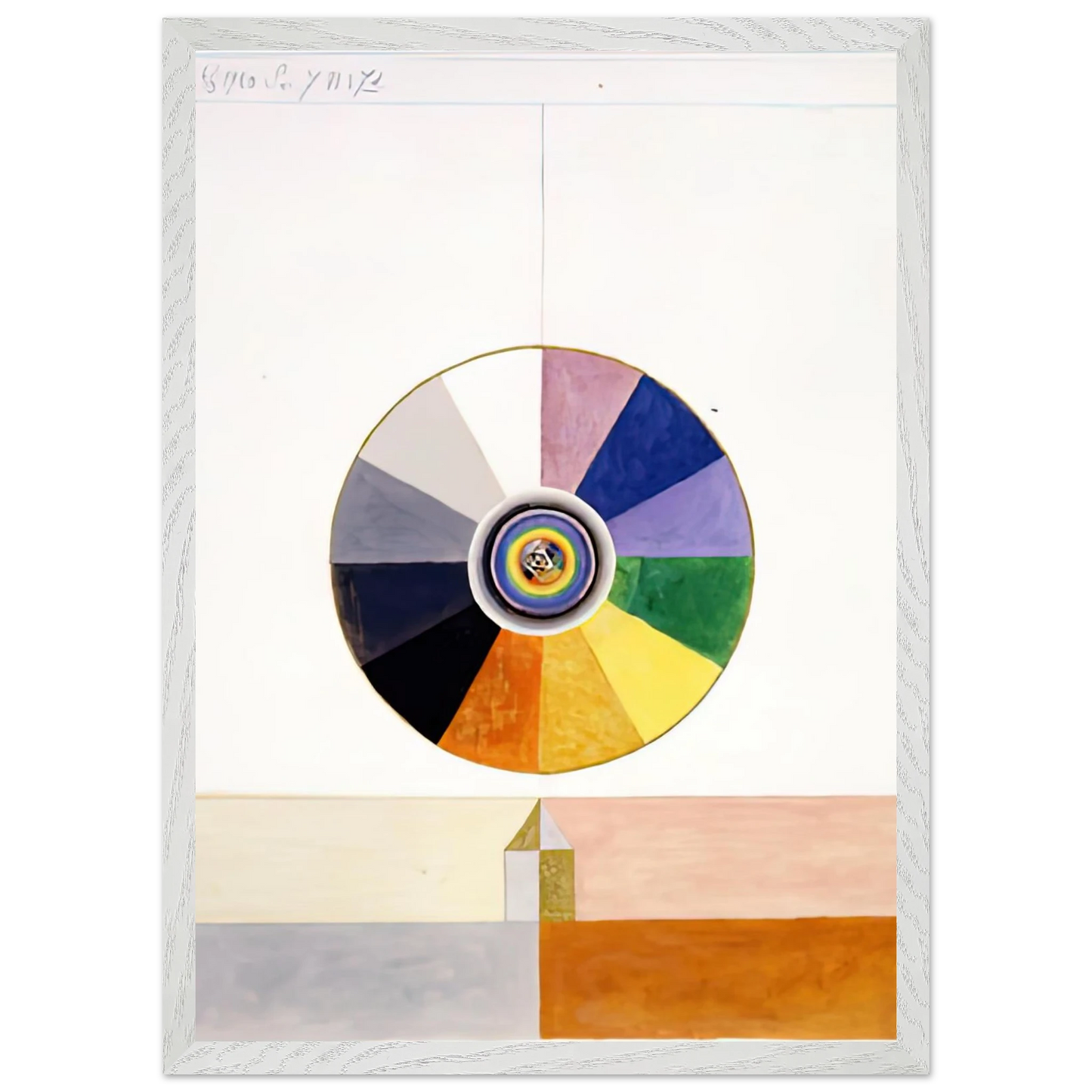 Hilma af Klint - SERIES VII NO 7D 1920 Wall art - A1 (59.4 x 84.1  cm) - Premium Wooden Framed Poster With Fine Art Paper-canvas - White frame