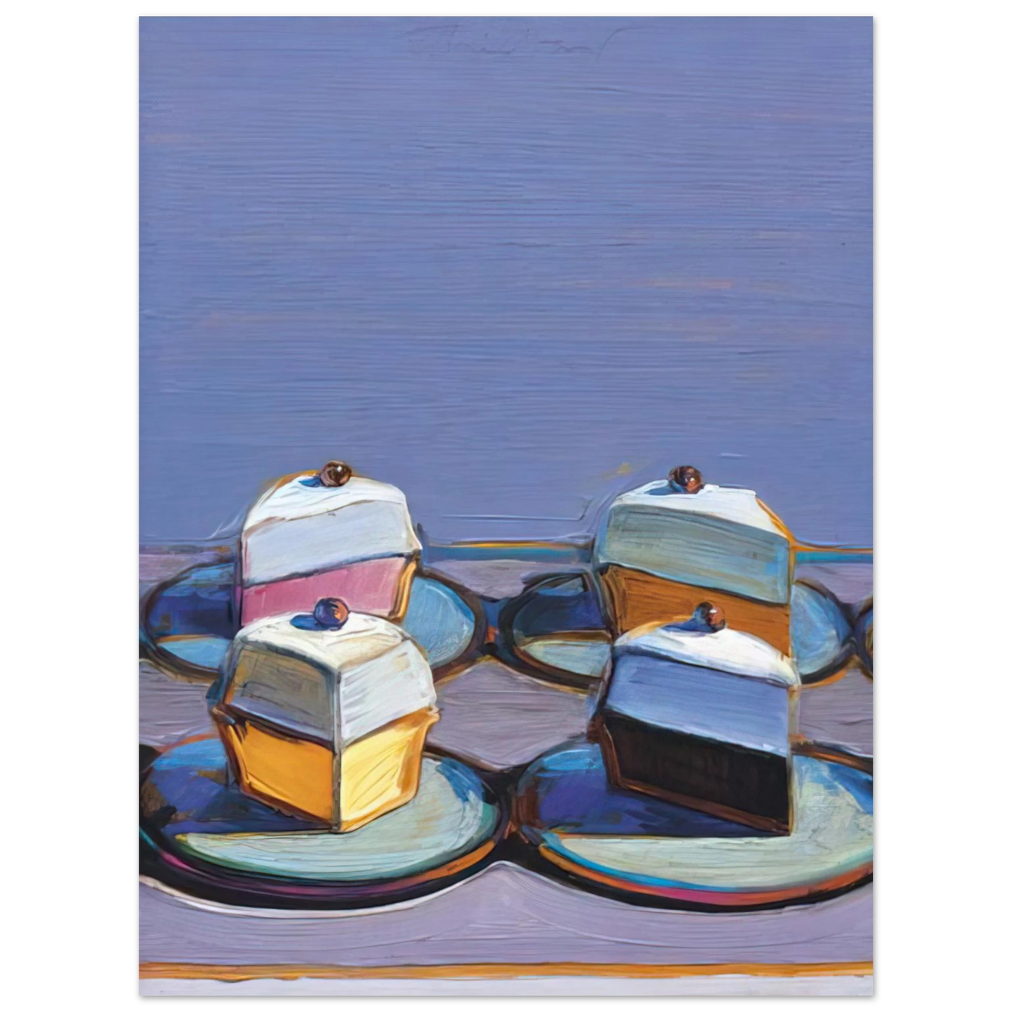 Wayne Thiebaud - Meringue Mix - 1999 Wall Art - 21x29.7 cm / 8x12" - Fine Art Poster - -
