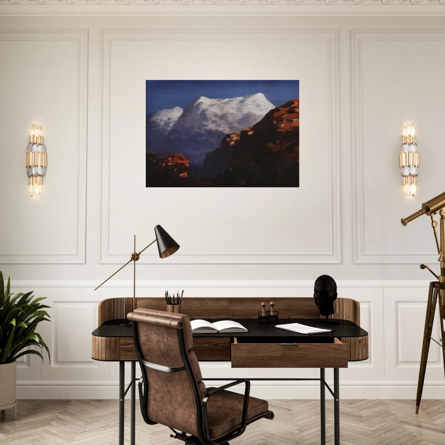Mountains - Arkhyp Kuindzhi Brushed Aluminum Print - 70x100 cm / 28x40 inches | Arkhyp Kuindzhi Aluminum Print | Arkhyp Kuindzhi Prints