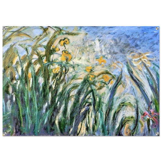 Yellow Irises and Malva - claude monet Acrylic Print - 70x100 cm / 28x40″ inches
