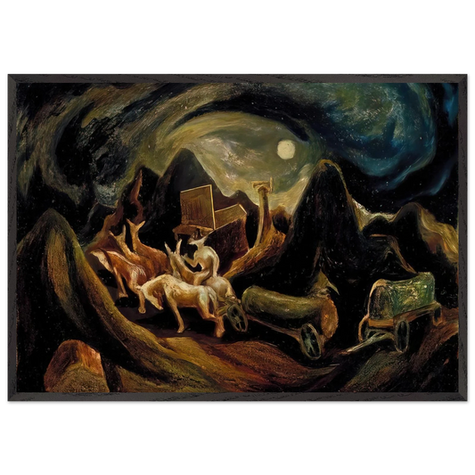 GOING WEST 1935 1 - Jackson Pollock 70x100 cm / 28x40 inches Framed Art Print – Black Wooden Frame