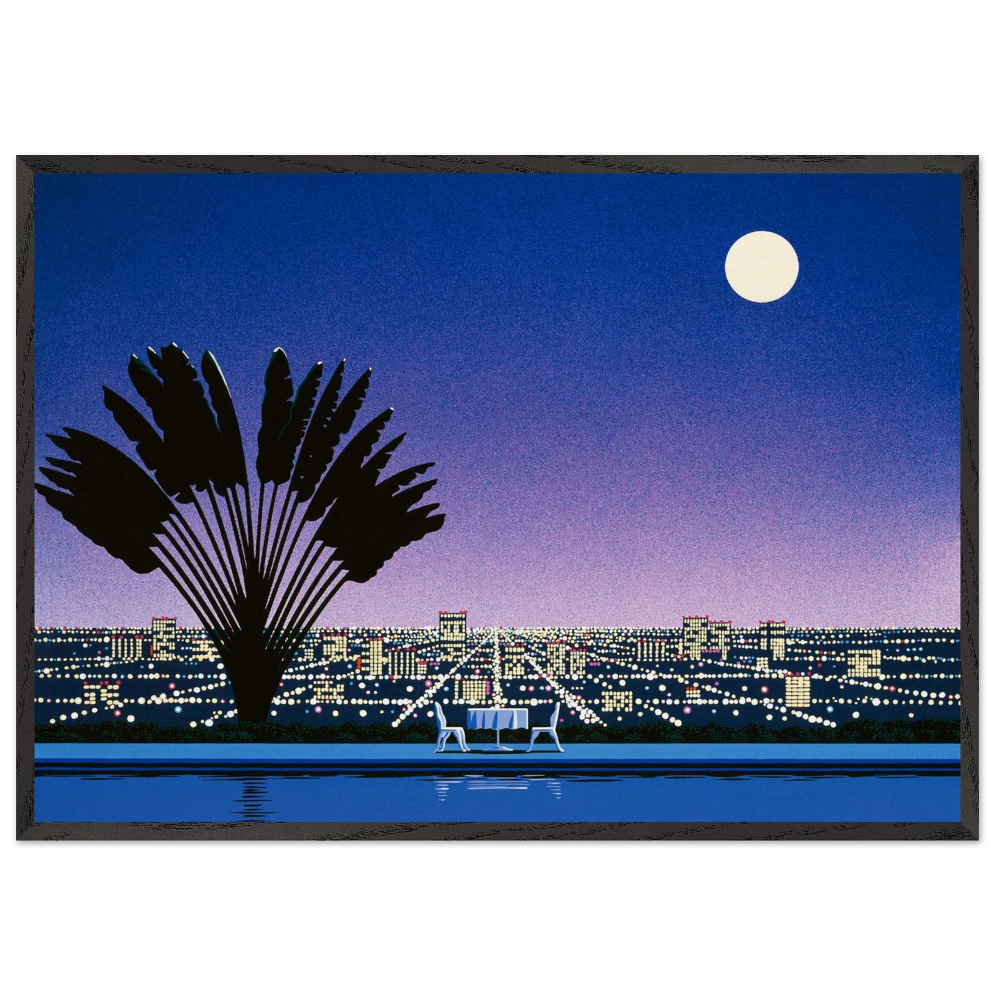 Onra - Nobody Has To Know - Hiroshi Nagai 70x100 cm / 28x40 inches Framed Art Print – Black Wooden Frame
