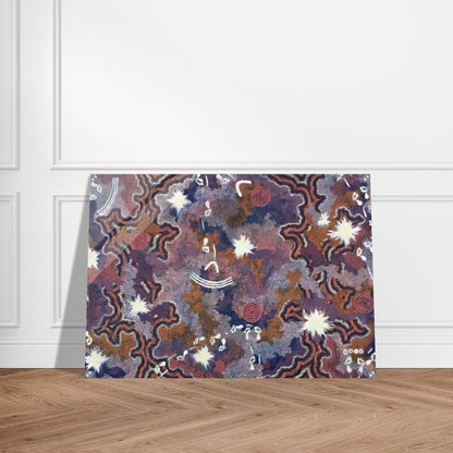 Ngarlu - 1994 - Clifford Possum Tjapaltjarri Acrylic Print - 70x100 cm / 28x40″ inches | Clifford Possum Tjapaltjarri Wall Art | Clifford Possum Tjapaltjarri Prints