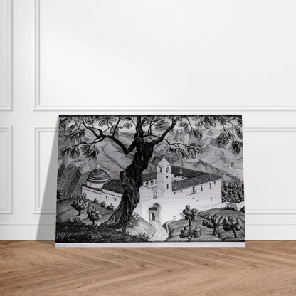 CLOISTER NEAR ROCCA IMPERIALE CALABRIA - MC Escher Brushed Aluminum Print - 70x100 cm / 28x40 inches | MC Escher Aluminum Print | MC Escher Prints