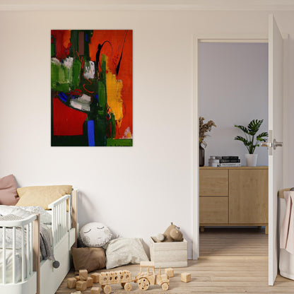 The Lark - Hans Hofmann Brushed Aluminum Print - 70x100 cm / 28x40 inches | Hans Hofmann Aluminum Print | Hans Hofmann Prints