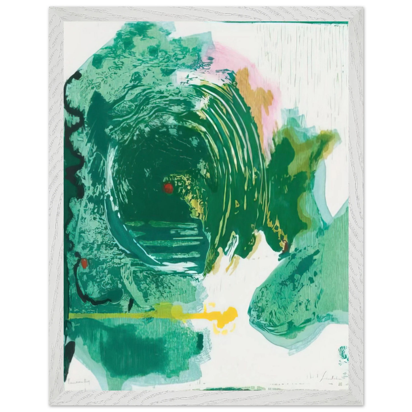 Helen Frankenthaler - Radius - 1993 Wall art - A1 (59.4 x 84.1  cm) - Premium Wooden Framed Poster With Fine Art Paper-canvas - White frame
