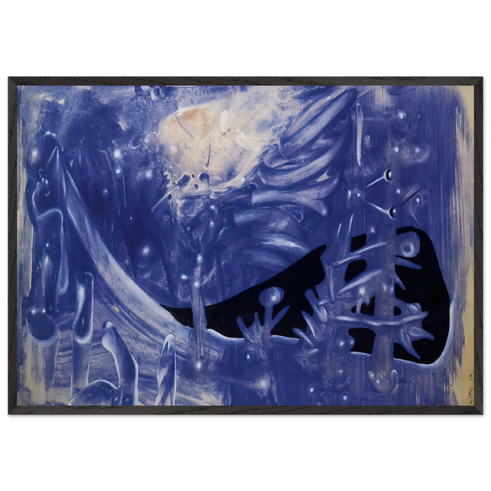BLUE COMPOSITION 1937 - Roberto Matta 70x100 cm / 28x40 inches Framed Art Print – Black Wooden Frame
