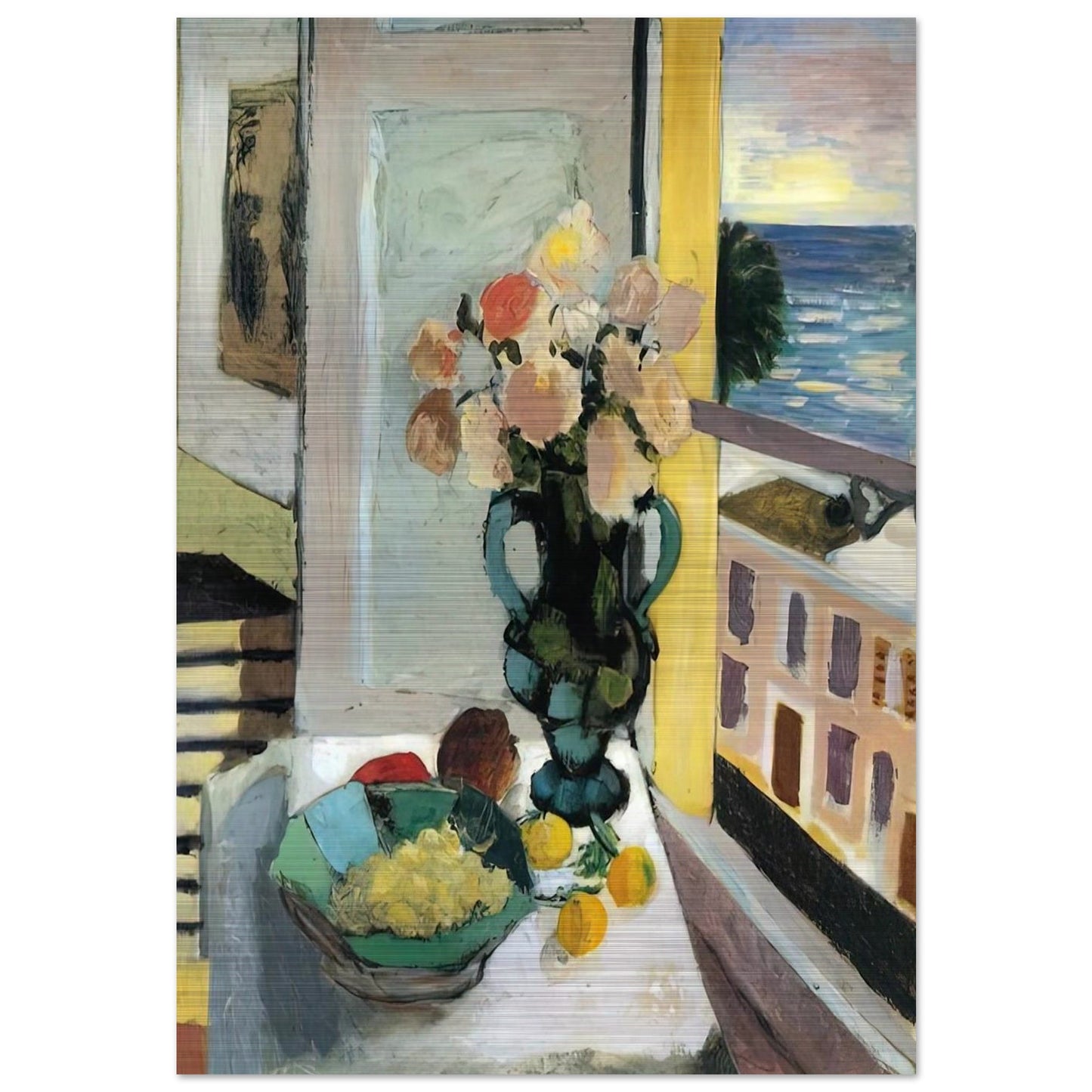 FLOWERS IN FRONT OF A WINDOW 1922 - Henri Matisse Brushed Aluminum Print - 70x100 cm / 28x40 inches | Henri Matisse Aluminum Print | Henri Matisse Prints
