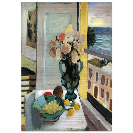 FLOWERS IN FRONT OF A WINDOW 1922 - Henri Matisse Brushed Aluminum Print - 70x100 cm / 28x40 inches | Henri Matisse Aluminum Print | Henri Matisse Prints
