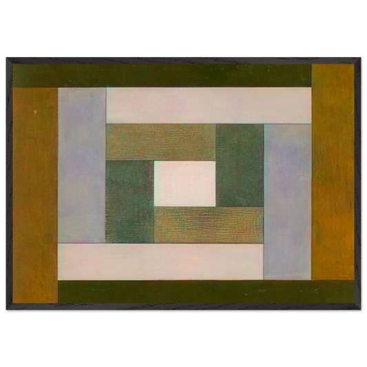 Etudes Bauhaus A - 1929 - Victor Vasarely 70x100 cm / 28x40 inches Framed Art Print – Black Wooden Frame