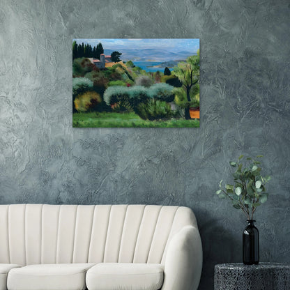SANARY LANDSCAPE 1937 - Moise Kisling Brushed Aluminum Print - 70x100 cm / 28x40 inches | Moise Kisling Aluminum Print | Moise Kisling Prints