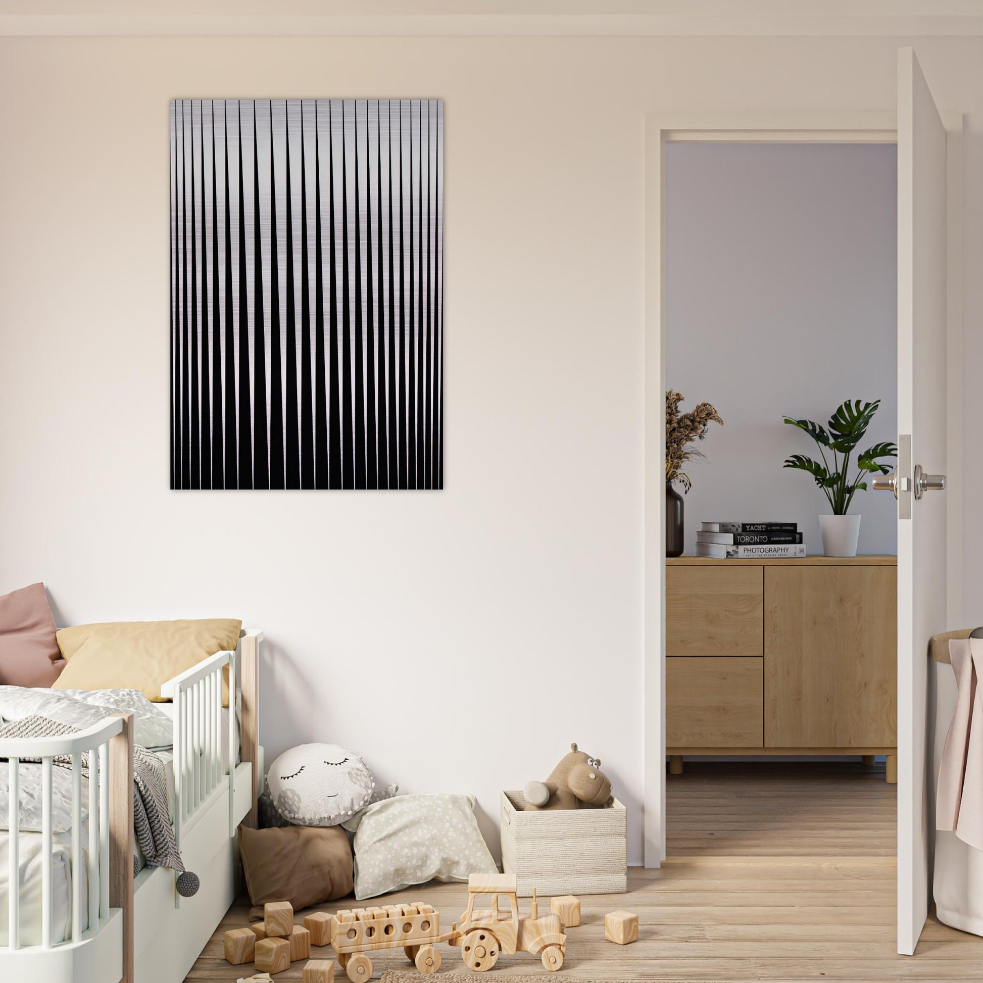 BREATHE 1966 - Bridget Riley Brushed Aluminum Print - 70x100 cm / 28x40 inches | Bridget Riley Aluminum Print | Bridget Riley Prints
