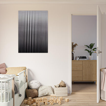 BREATHE 1966 - Bridget Riley Brushed Aluminum Print - 70x100 cm / 28x40 inches | Bridget Riley Aluminum Print | Bridget Riley Prints
