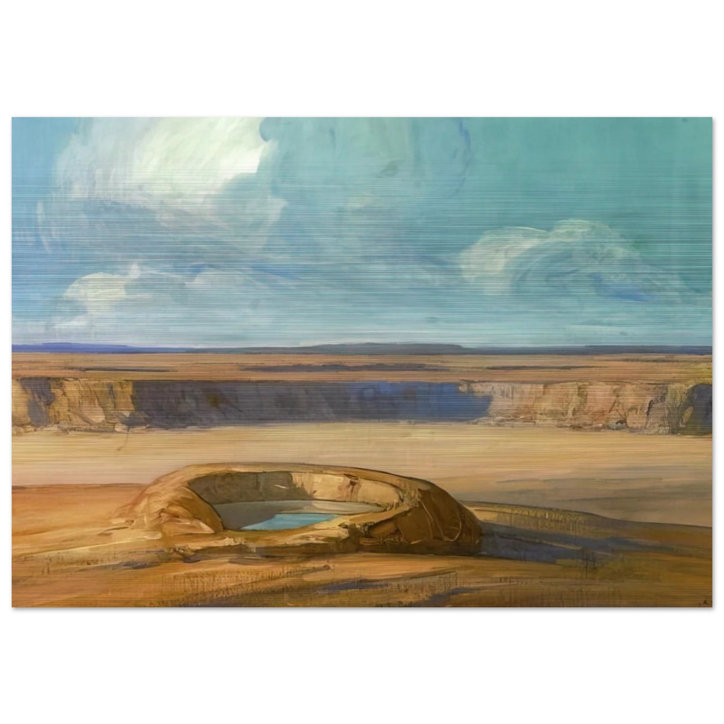 The Waterhole - Tonalism - Xavier Martinez Brushed Aluminum Print - 70x100 cm / 28x40 inches | Xavier Martinez Aluminum Print | Xavier Martinez Prints