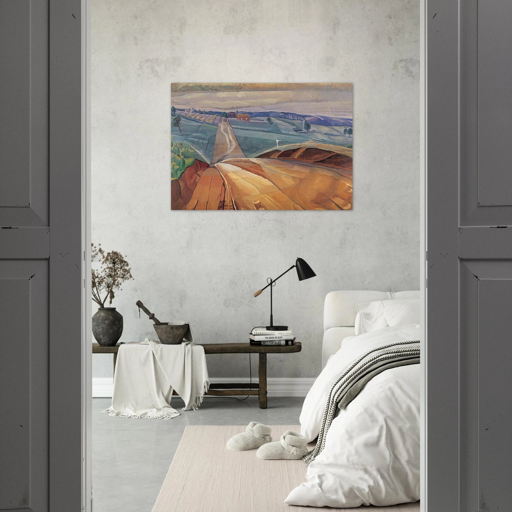 Landscape at Pentecost - 1929 - Grace Cossington Smith Brushed Aluminum Print - 70x100 cm / 28x40 inches | Grace Cossington Smith Aluminum Print | Grace Cossington Smith Prints