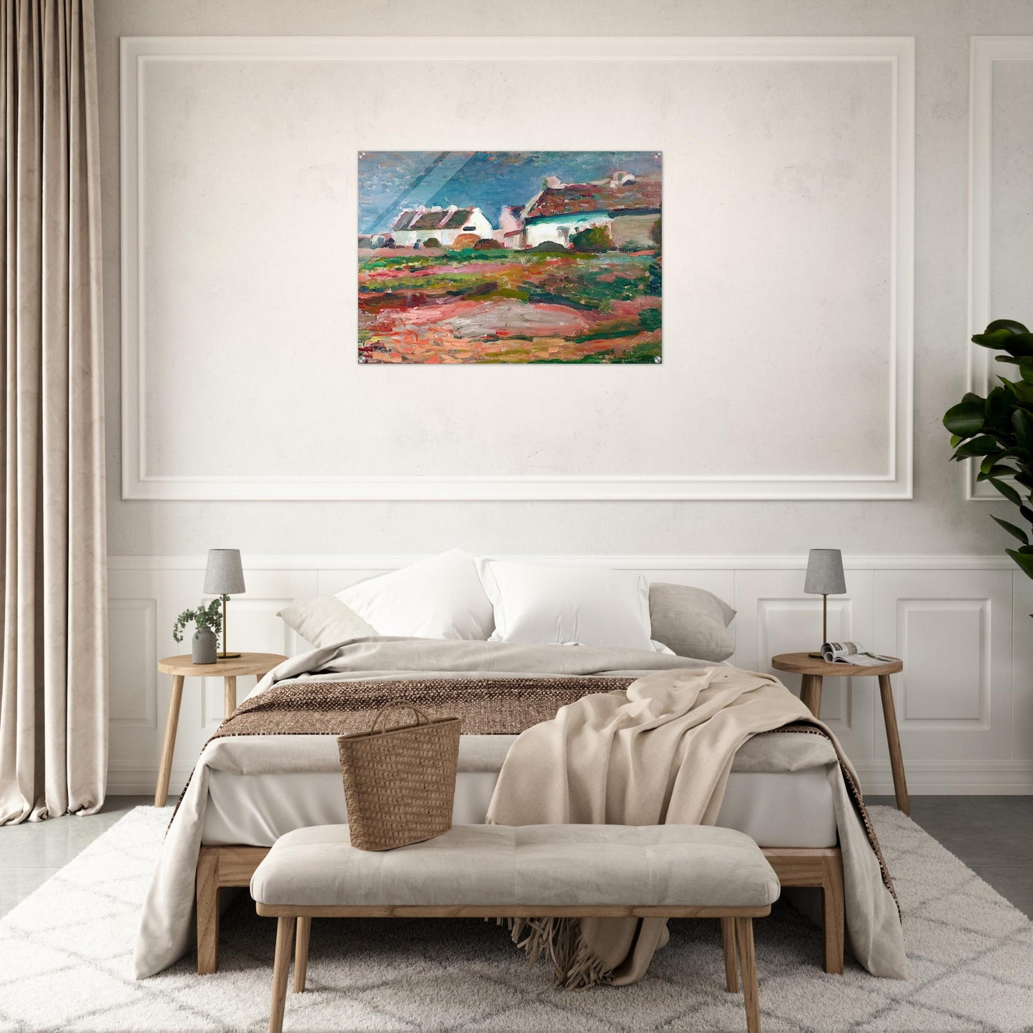 MAISONS A KERVILAHOUEN BELLE ILE 1896 - Henri Matisse Acrylic Print - 70x100 cm / 28x40″ inches | Henri Matisse Wall Art | Henri Matisse Prints