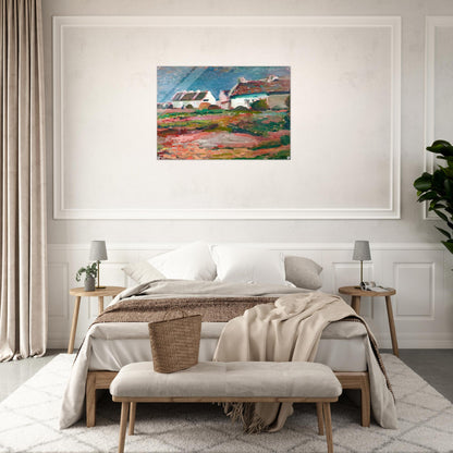 MAISONS A KERVILAHOUEN BELLE ILE 1896 - Henri Matisse Acrylic Print - 70x100 cm / 28x40″ inches | Henri Matisse Wall Art | Henri Matisse Prints