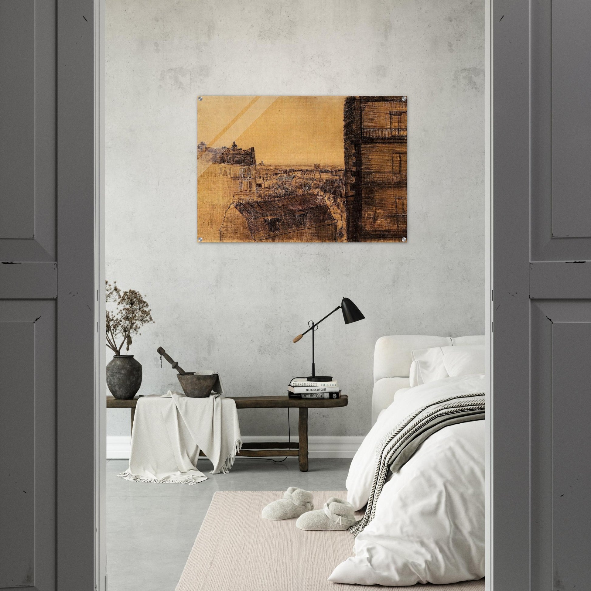 View from the Apartment in the Rue Lepic - Vincent van Gogh Acrylic Print - 70x100 cm / 28x40″ inches