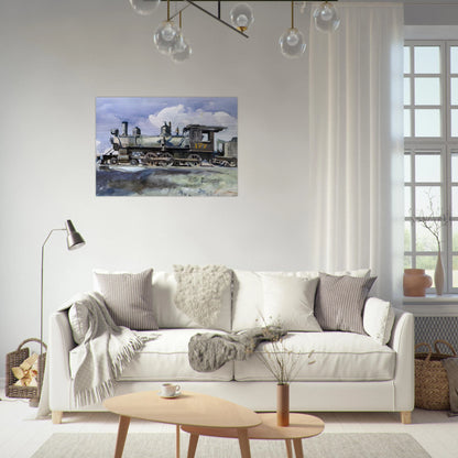 D. and R. G. Locomotive - Edward Hopper Brushed Aluminum Print - 70x100 cm / 28x40 inches | Edward Hopper Aluminum Print | Edward Hopper Prints