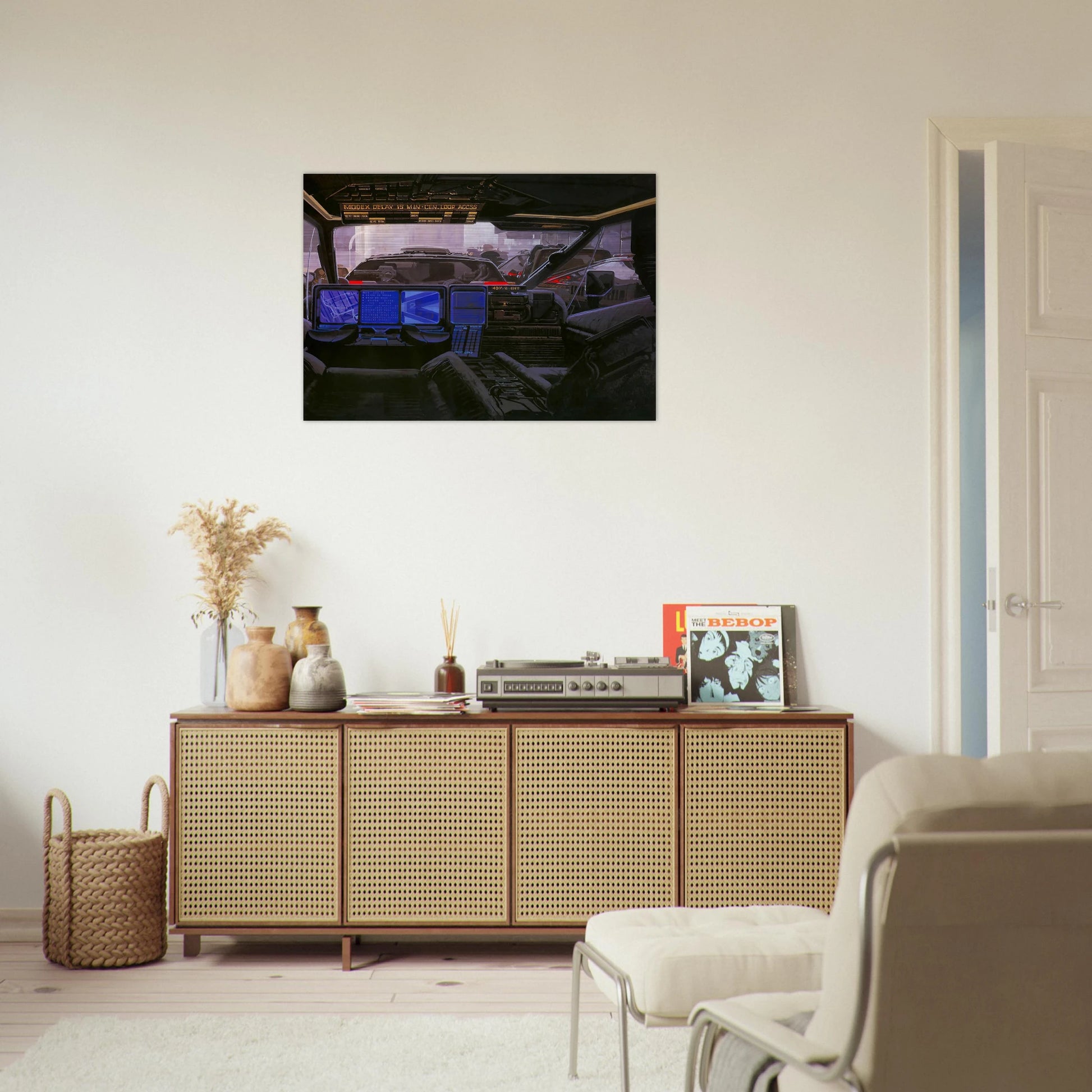 Syd Mead - Syd Mead Brushed Aluminum Print - 70x100 cm / 28x40 inches | Syd Mead Aluminum Print | Syd Mead Prints