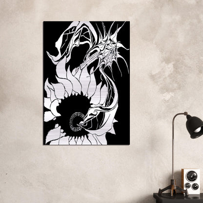 SUNFLOWERS - MC Escher Brushed Aluminum Print - 70x100 cm / 28x40 inches | MC Escher Aluminum Print | MC Escher Prints