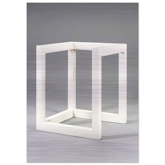 Incomplete Cube 10-4 - Sol LeWitt Brushed Aluminum Print - 70x100 cm / 28x40 inches | Sol LeWitt Aluminum Print | Sol LeWitt Prints