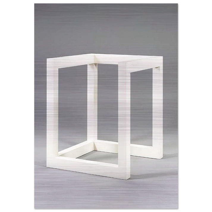 Incomplete Cube 10-4 - Sol LeWitt Brushed Aluminum Print - 70x100 cm / 28x40 inches | Sol LeWitt Aluminum Print | Sol LeWitt Prints