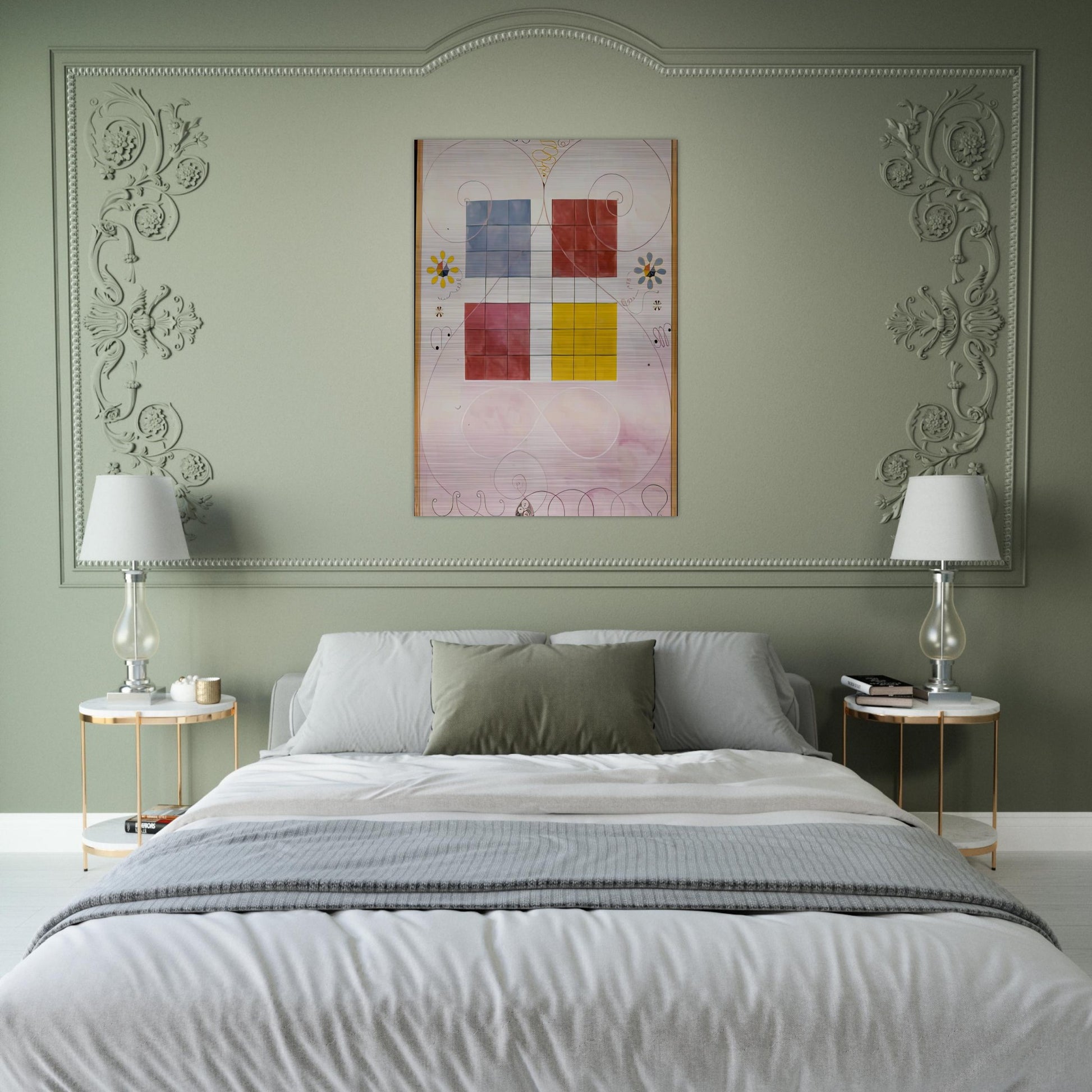 DE TIO ST RSTA N 10 ALDERDOMEN 1907 - Hilma af Klint Brushed Aluminum Print - 70x100 cm / 28x40 inches | Hilma af Klint Aluminum Print | Hilma af Klint Prints