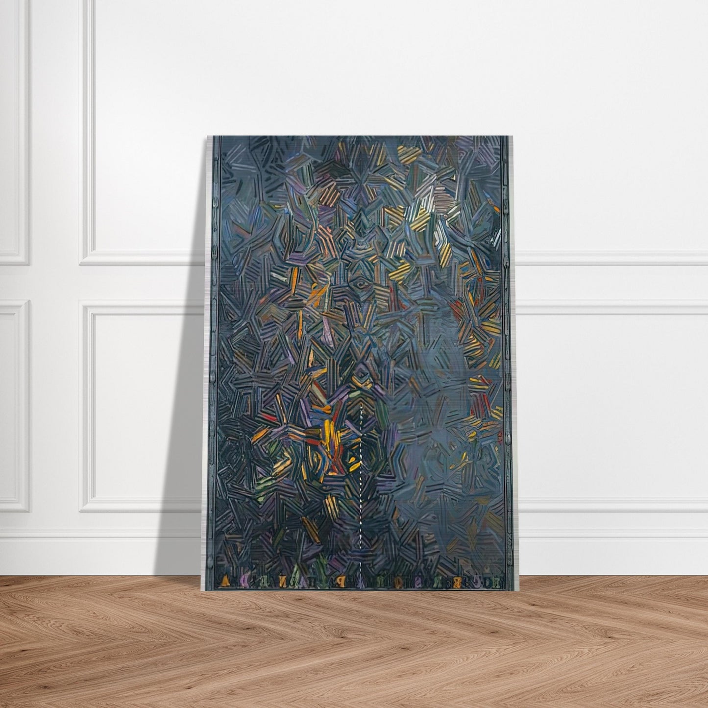 DANCERS ON A PLANE 1981 - Jasper Johns Brushed Aluminum Print - 70x100 cm / 28x40 inches | Jasper Johns Aluminum Print | Jasper Johns Prints