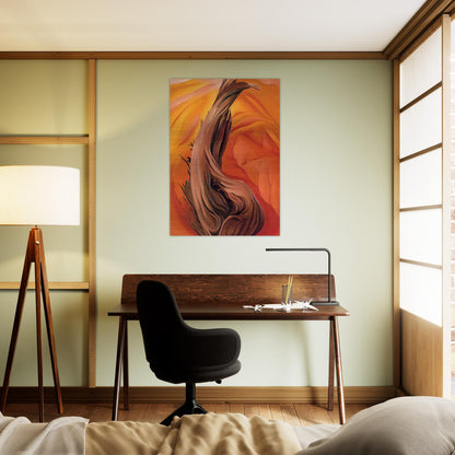 Stump in Red Hills - Georgia O'Keeffe Brushed Aluminum Print - 70x100 cm / 28x40 inches | Georgia O'Keeffe Aluminum Print | Georgia O'Keeffe Prints