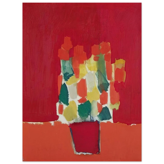Nicolas de Stael - Fleurs rouges - 1952 Fine Art Poster